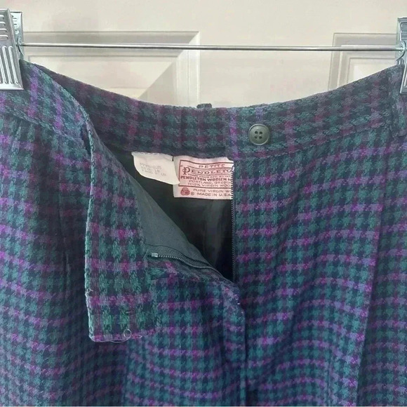 VTG‎ Pendleton Women’s American Heritage Preppy High Rise Pleated Wool Pants 10P - Picture 5 of 10